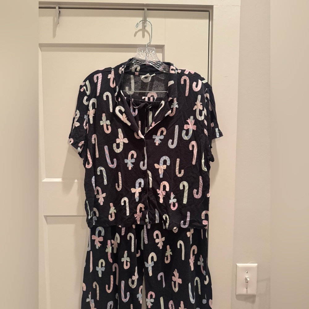 BP Black Candy Cane Pajama Set